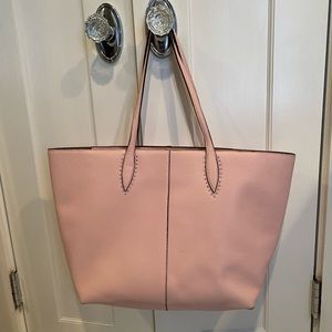 LIKE NEW REBECCA Minkoff tote, pink leather w/zip